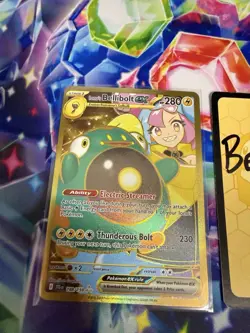 Pokemon TCG Iono's Bellibolt EX Holo Card 188/159 Sv09: Journey Together NM - Image 2