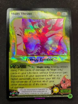 Foil Majin Thrust #111 Rare Holo Fusion Saga Buu DBZ CCG Score Card Z - Image 1