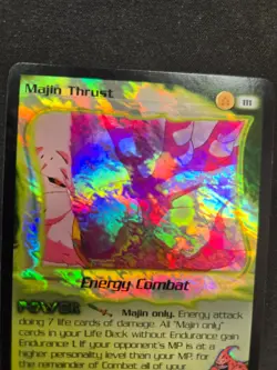 Foil Majin Thrust #111 Rare Holo Fusion Saga Buu DBZ CCG Score Card Z - Image 2