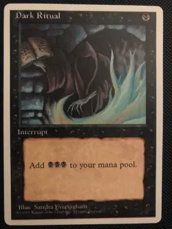 MTG Alternate Fourth 4th Edition Dark Ritual MISPRINT alignment/print Error NM - Image 1