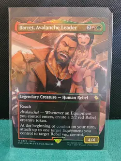 MTG Barret, Avalanche Leader 472 Borderless (Chocobo Track Foil) Final Fantasy - Image 1