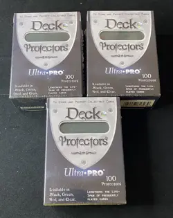 (1) Vintage Ultra Pro 100 Deck Protector Black Factory Sealed 1999 Era Free Ship - Image 1