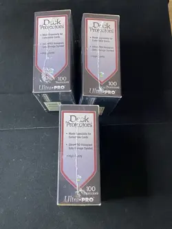(1) Vintage Ultra Pro 100 Deck Protector Black Factory Sealed 1999 Era Free Ship - Image 4