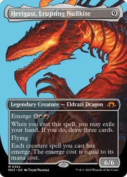 MTG Herigast, Erupting Nullkite (Borderless) [Modern Horizons 3] Near Mint Magic - Image 1