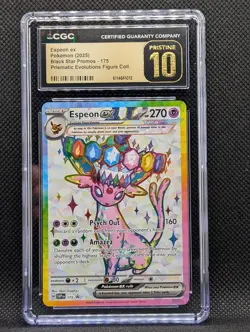 CGC PRISTINE 10 Espeon ex 175 SVP Black Star Promo Prismatic Evolutions Pokemon - Image 1