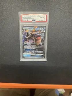 Blastoise GX 35/214 Sun & Moon Promo SM Black Star PSA 8 NM-MT Pokemon - Image 1