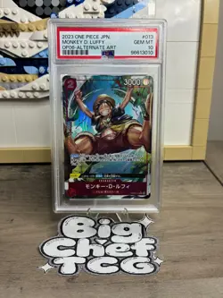 2023 ONE PIECE JP OP06-WINGS OF THE CAPTAIN #013 MONKEY D. LUFFY ALT ART PSA 10 - Image 1