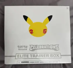 Pokemon Celebrations Elite Trainer Box ETB 25th Anniversary New Factory Sealed 820650809439 - Image 1