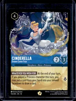 2025 Disney Lorcana Whispers In The Well Cinderella Dream Come True #155/204 - Image 1