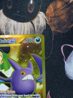 Pokemon TCG Team Rocket's Crobat EX 242/182 Destined Rivals Gold Hyper Rare Card - Image 3