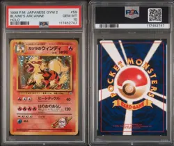 1999 POKEMON JPN GYM 2 #59 BLAINE'S ARCANINE-HOLO PSA 10 - Image 3