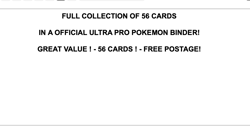 Full 56 Card Collection Binder - POKEMON CARDS IN BINDER !! - Image 1
