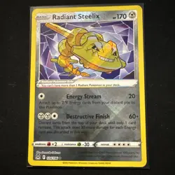Pokemon TCG Radiant Steelix Card 124/196 Sword & Shield Lost Origin - Image 1