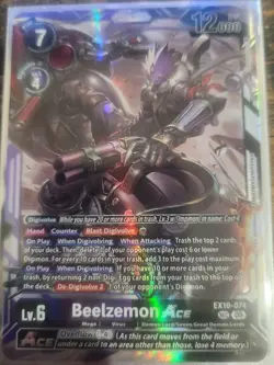 Digimon Card Game Beelzemon Ace EX10-074 SEC Secret Rare Sinister Order - Image 1
