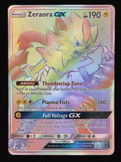 Pokemon Zeraora GX 221/214 SM-Lost Thunder Secret Rare Holo Card - Image 1