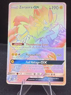 Pokemon Zeraora GX 221/214 SM-Lost Thunder Secret Rare Holo Card - Image 3