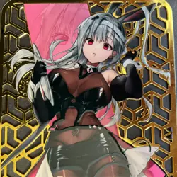 WES - Goddess Story Gold METAL Card - NO Serial Number Card - Anime Girl Nikke - Image 2