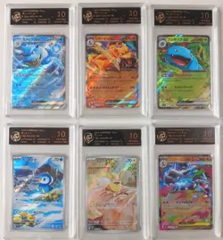 SET Pokemon MEGA CHARIZARD (BLASTOISE + VENUSAUR + CHARIZARD) EX YAMPER PIPLUP - Image 1