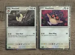 Hoothoot 126/162 Noctowl 127/162 Cosmos Holo Promo TEF Temporal Forces Pokemon - Image 1