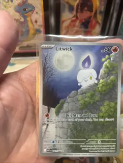 Pokemon Litwick 101/086 White Flare Illustration Rare Light Play (2) - Image 2