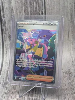 Pokemon Iono 237/091 SV: Paldean Fates Full Art Holo Special Illustration Rare - Image 1
