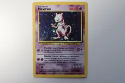 Pokemon Base Set Mewtwo Holo 10/102 WOTC 1999 LP No Creases - Image 1