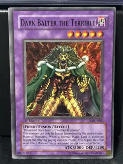Yugioh Dark Balter The Terrible LOD-002 1st Edition Super Rare NM - Image 1