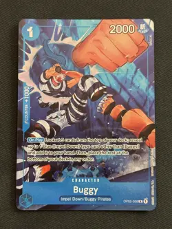 One Piece TCG - Buggy #OP02-058 Alt Art Paramount War Near Mint - Image 1