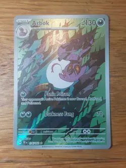 Pokemon TCG Arbok Card 176/162 Temporal Forces Illustration Rare - Image 1