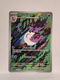 Pokemon TCG Temporal Forces Arbok Illustration Rare Holo Card 176/162 - Image 1