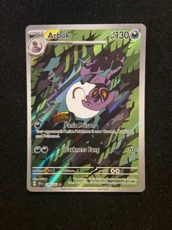 Pokemon TCG Sv05: Temporal Forces Arbok Full Art Holo Card 176/162 - Image 1
