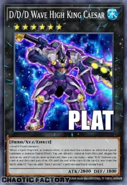 YUGIOH RA04-EN290 D/D/D Wave High King Caesar Platinum Secret Rare 1st Edition N - Image 1