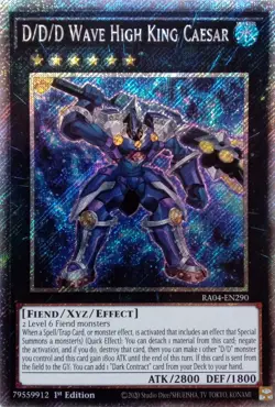 RA04-EN290 D/D/D WAVE HIGH KING CAESAR PLATINUM SECRET RARE 1ST ED YuGiOh CARD - Image 1