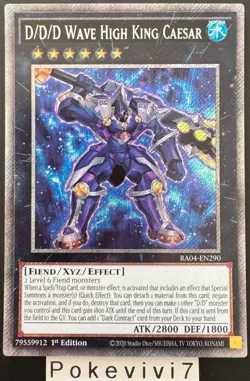 Carte YU-GI-OH! D/D/D WAVE HIGH KING CAESAR RA04-EN290 PSR NEUF - Image 1
