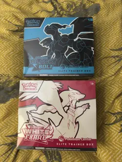 Pokemon Black Bolt and White Flare Pokemon Center ETB Elite Trainer Box SEALED - Image 1