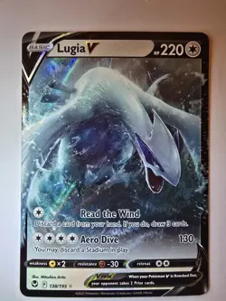 Pokemon Lugia v TCG Silver Tempest Ultra Rare Holo Card 138/195 Sword & Shield - Image 1