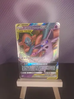 Pokemon TCG Espeon & Deoxys GX 72/236 SM Unified Minds Ultra Rare NM Condition - Image 2