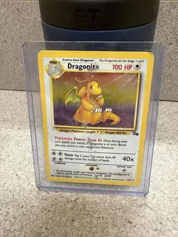 Pokemon Dragonite Holo Rare 4/62 Unlimited Fossil - Image 1