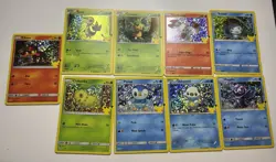 Lot Of 9 Mcdonald's 25th Anniversary Pokemon Collection Holo Cards LP 2021 - Image 1
