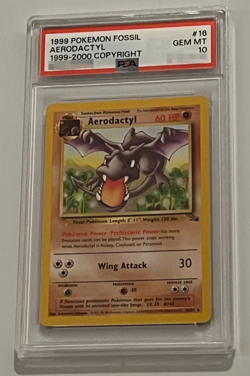 Pokemon 1999-2000 Fossil Red Logo Aerodactyl 💎 PSA GEM MINT 10 💎 ✨POP 2✨ - Image 1