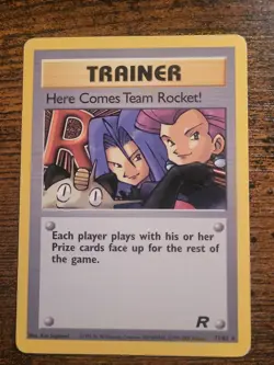 Pokemon Here Comes Team Rocket 71/82 Team Rocket Trainer Rare LP NM - Image 1