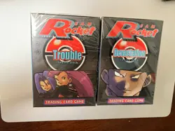 SEALED Pokemon Team Rocket Devastation & Trouble Theme STARTER Deck 2000 - Image 1