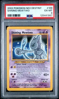 2002 POKEMON NEO DESTINY #109 SHINING MEWTWO PSA 6 - Image 1