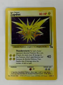 Zapdos Holo - Fossil Set Unlimited (1999) - Near Mint - Vintage Pokemon - Image 1