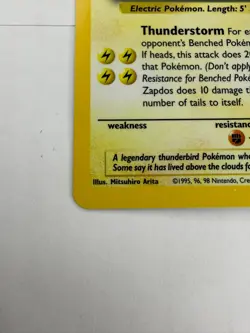 Zapdos Holo - Fossil Set Unlimited (1999) - Near Mint - Vintage Pokemon - Image 2