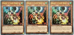 3 x RA02-EN006 Droll & Lock Bird - Ultra Rare 1st Edition Near Mint YuGiOh Cards - Image 1