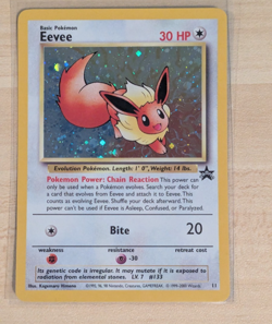 Eevee #11, Holo Black Star Promo, 2000 Vintage Pokemon TCG, NM - Image 1