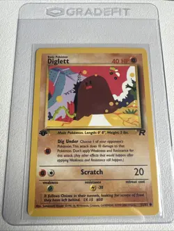 Diglett 1st Edition Team Rocket 52/82 WOTC Vintage Pokemon - Image 1