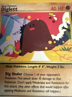 Diglett 1st Edition Team Rocket 52/82 WOTC Vintage Pokemon - Image 4