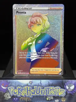 Pokemon Card Peonia 219/198 Chilling Reign Full Art Trainer Secret Rare NM - Image 1
